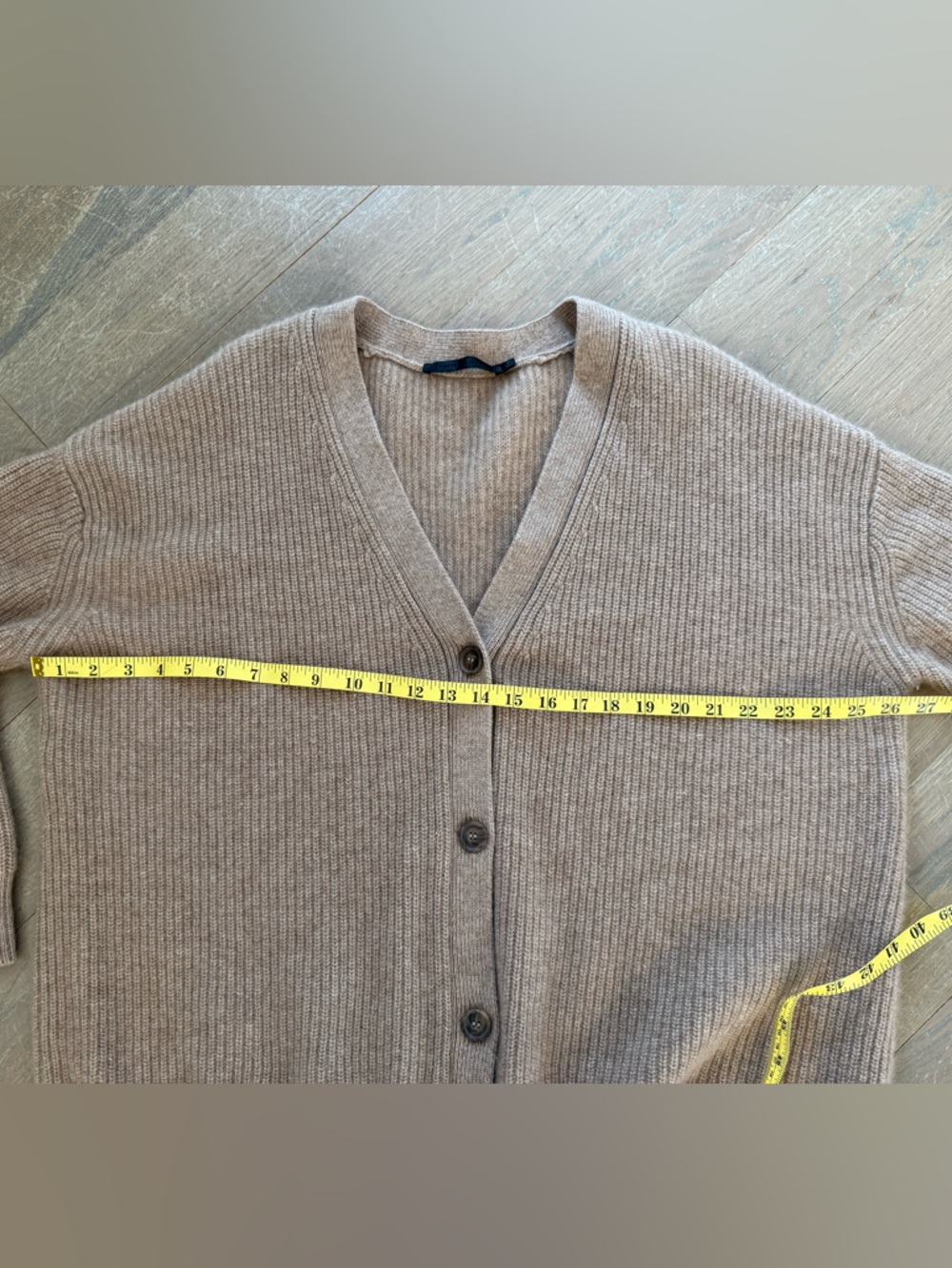 Jenni Kayne Cocoon Cashmere Cardigan M Taupe Color - Picture 9 of 11